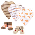 Unisex Matching Bib and Socks Feeding Set, Autumn Spice
