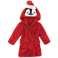 Boys Animal Face Plush Bathrobe, Dapper Penguin