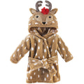 Girls Animal Face Plush Bathrobe, Sweet Doe