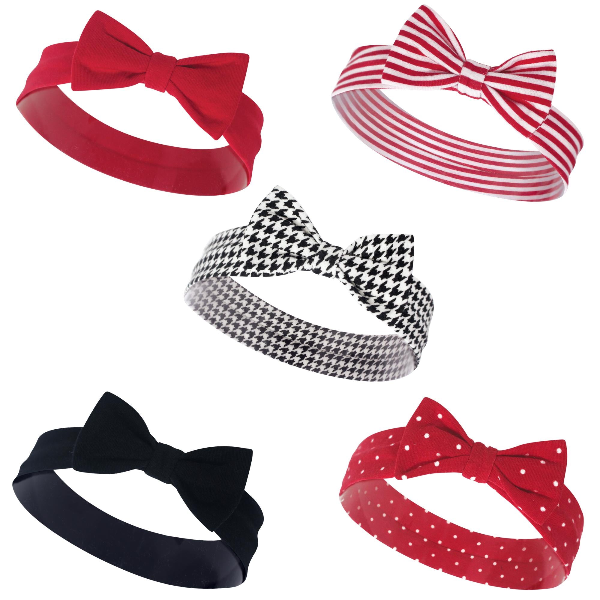 Girls Hair Accessory Set, Crimson Checkered