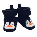 Boys Fleece Booties, Deep Sea Penguin