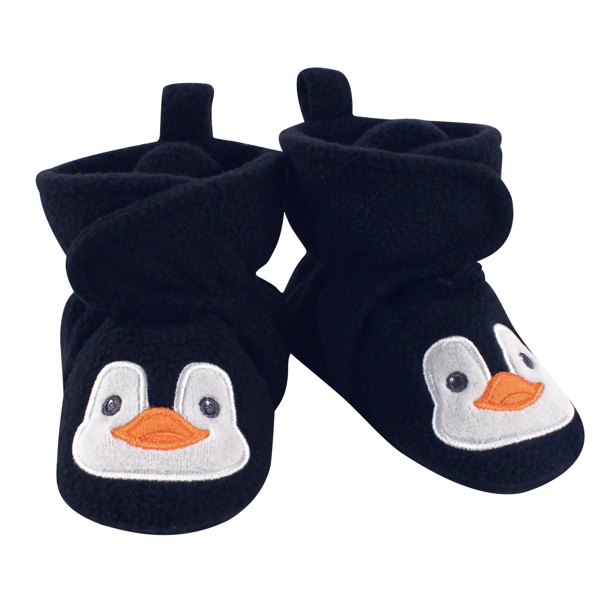 Boys Fleece Booties, Deep Sea Penguin