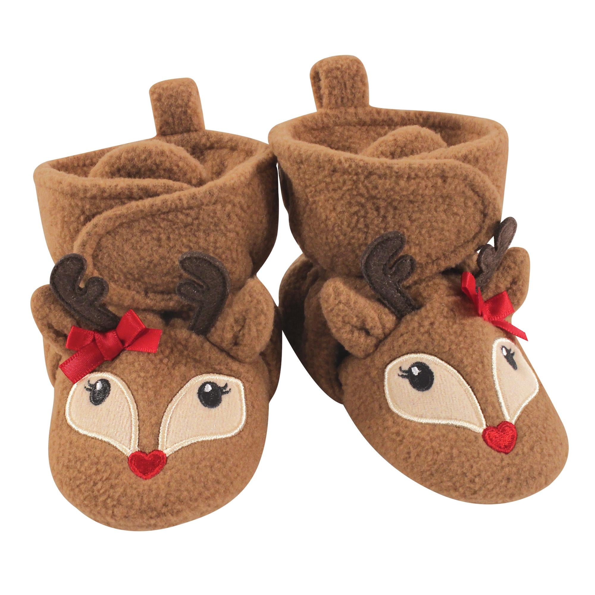 Girls Fleece Booties, Sweet Doe