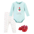 Girls Bodysuit, Pants and Shoes Bundle, Yuletide Llama Cheer