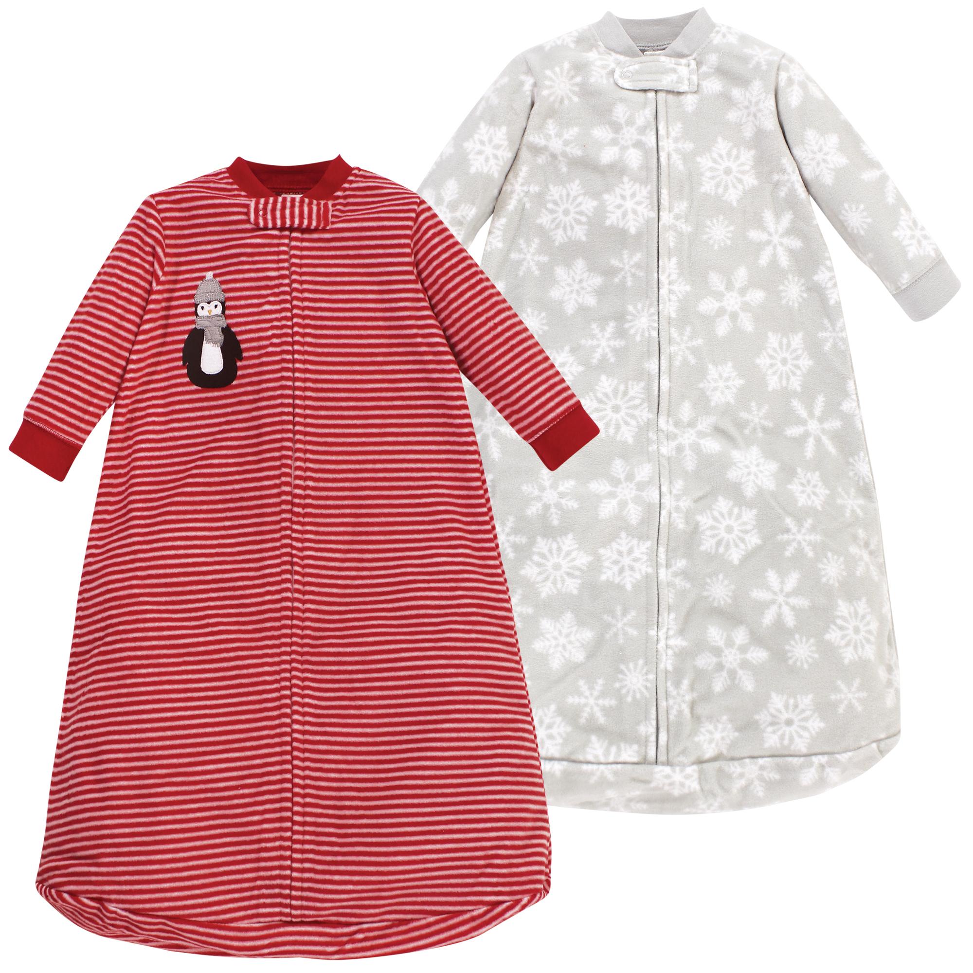 Unisex Long Sleeve Fleece Sleeping Bag, Crimson Waddle