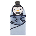 Boys Animal Face Hooded Bath Towel, Gentleman Penguin