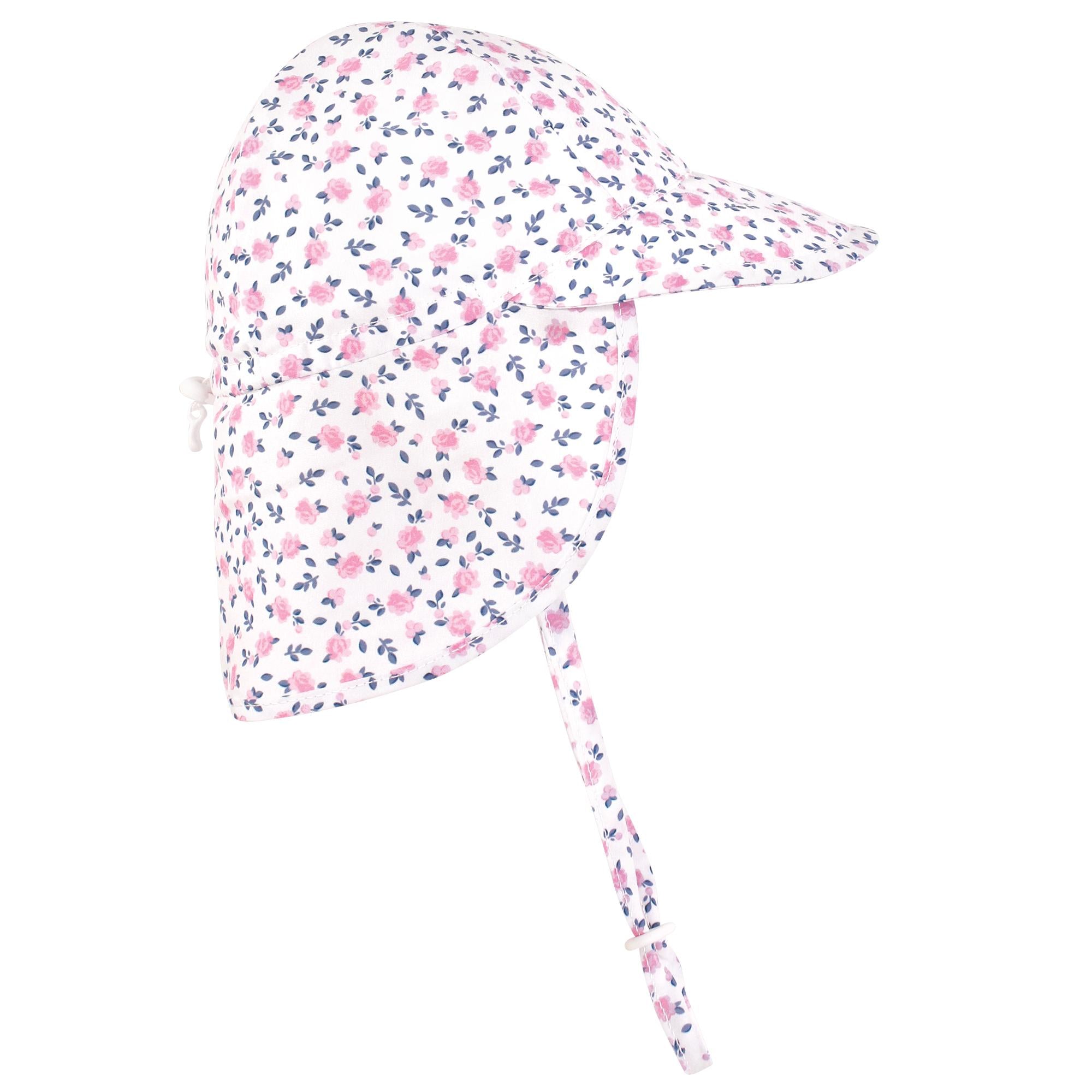 Girls Sun Hat, Crimson Bloom