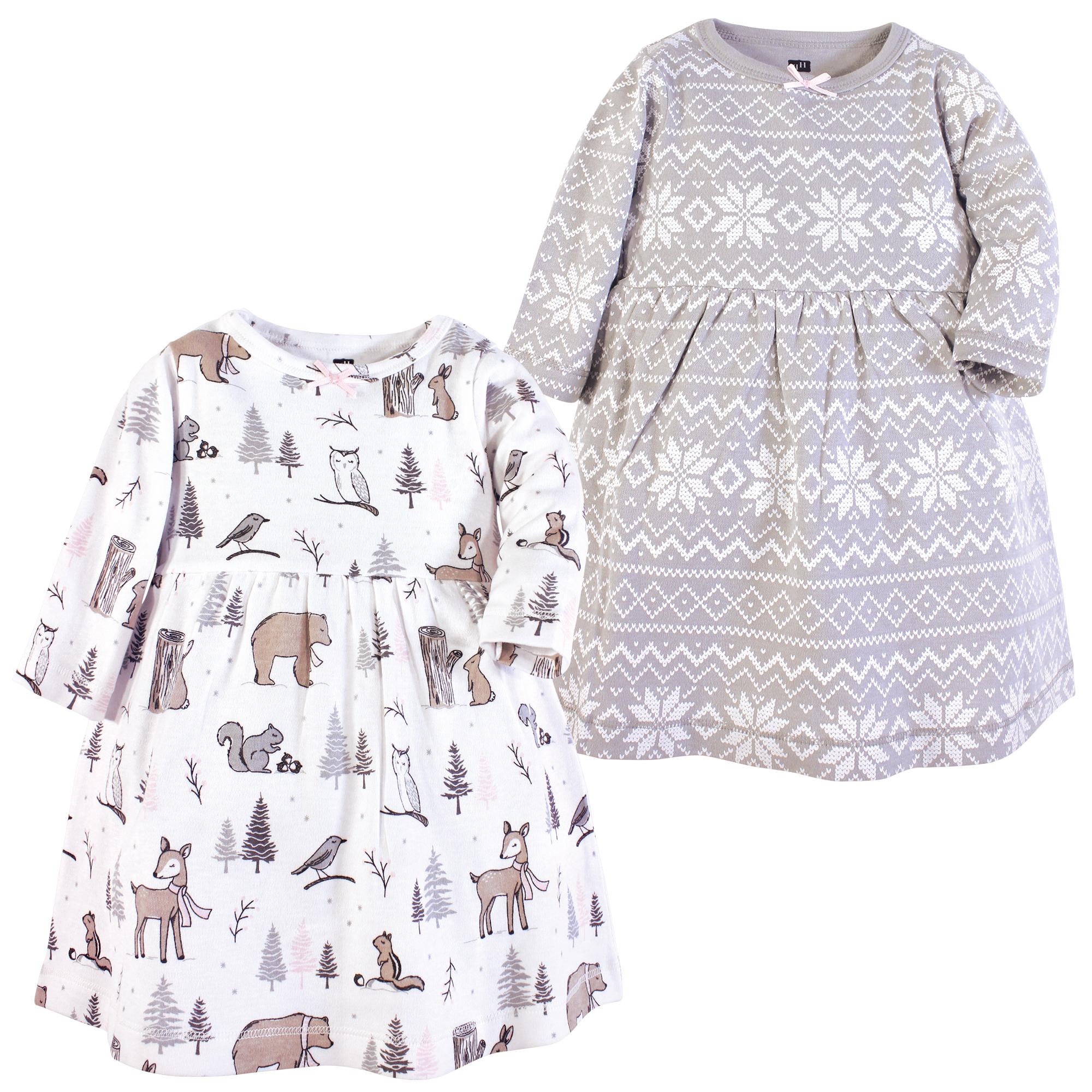 Girls Dresses, Frosty Silver Pines
