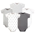 Unisex Essentials Bodysuits 5-Pack, Stylish Slate Elephants