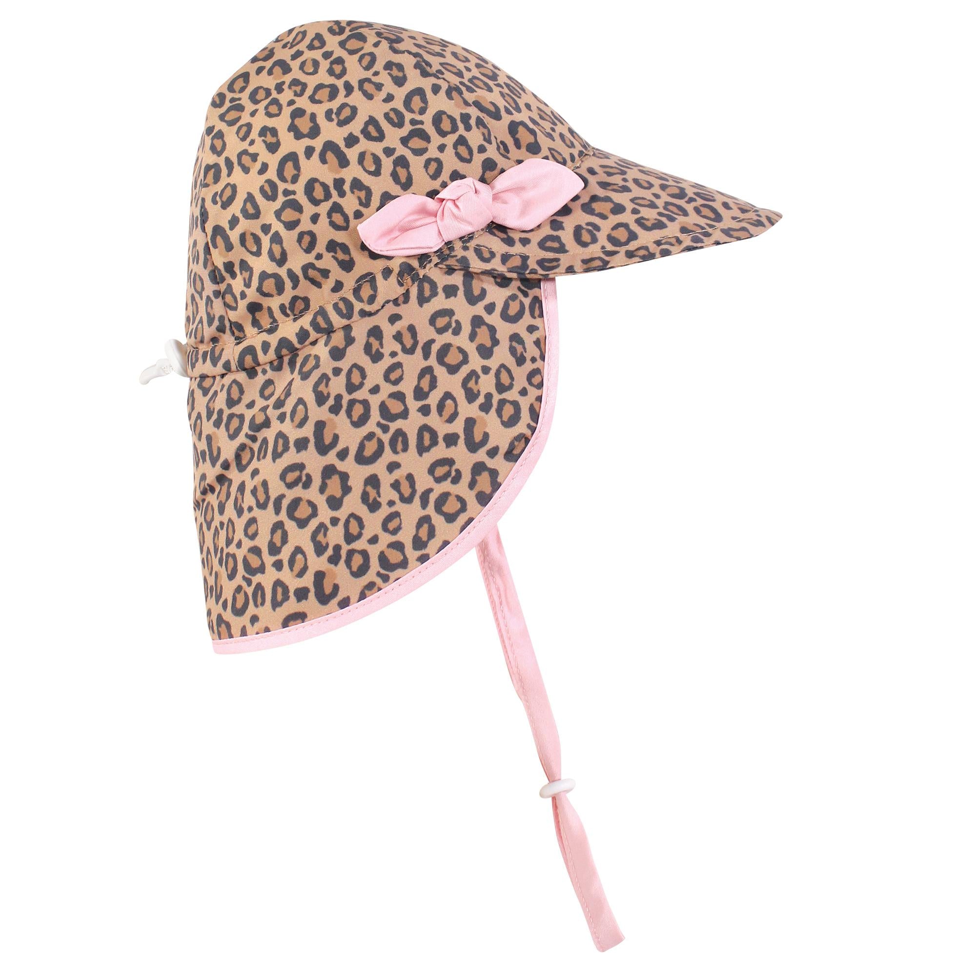 Girls Sun Hat, Pink Wildcat