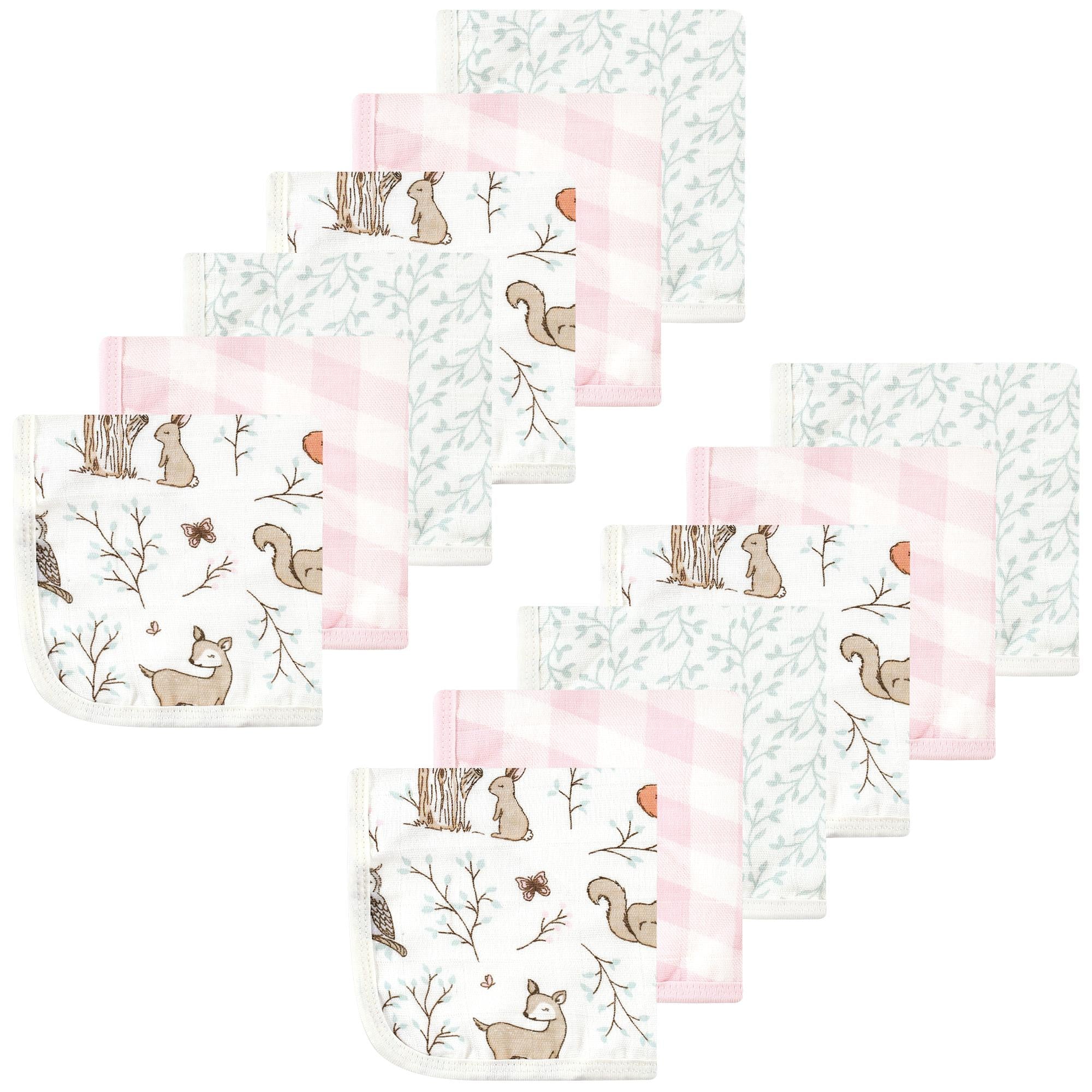 Girls Breathable Muslin Washcloths, Magical Woodland