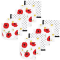 Girls Breathable Muslin Washcloths, Crimson Floral