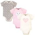 Girls Essentials Bodysuits 3-Pack, Blush Feline