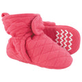 Girls Quilted Booties, Berry Petal