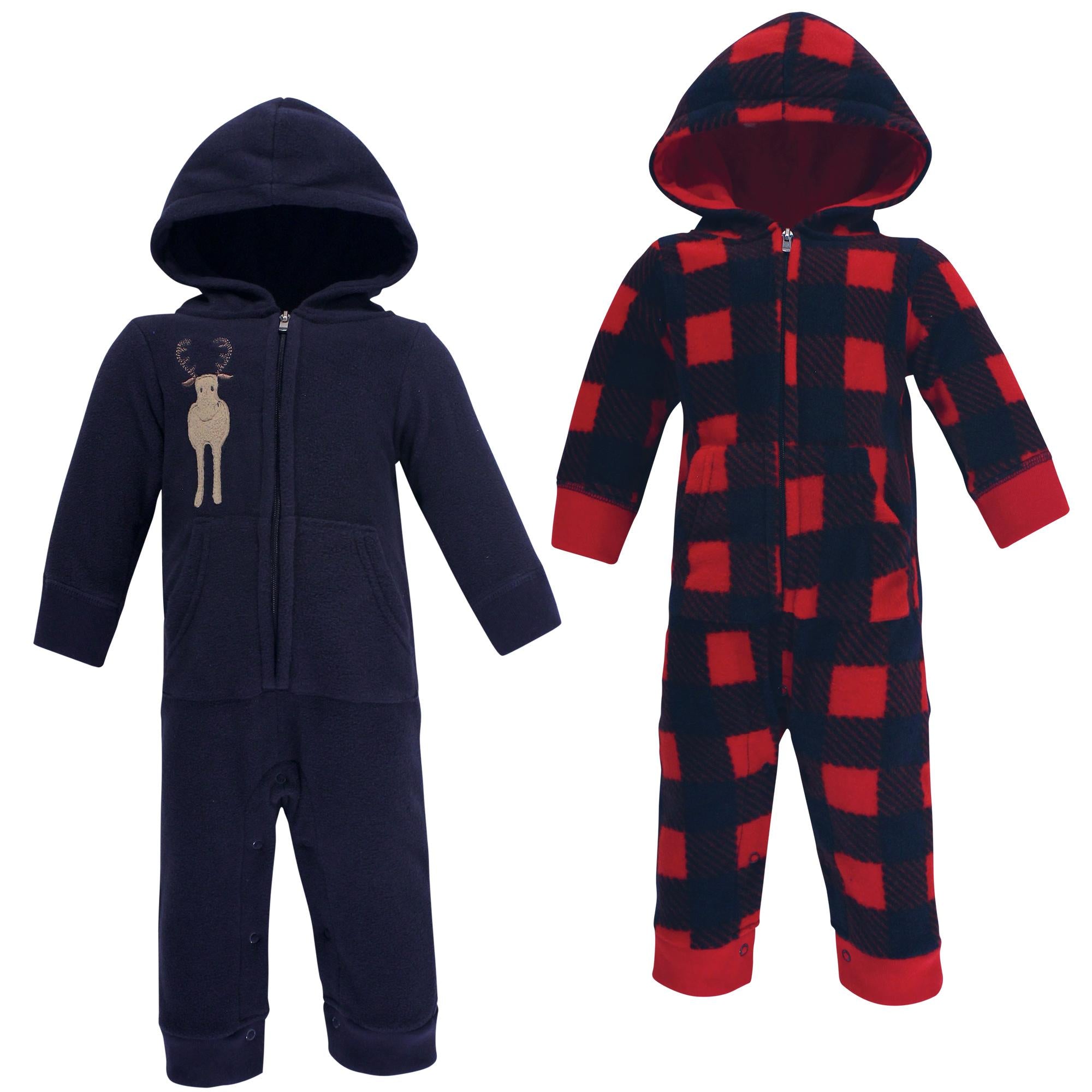 Boys Fleece Coveralls, Woodland Elk