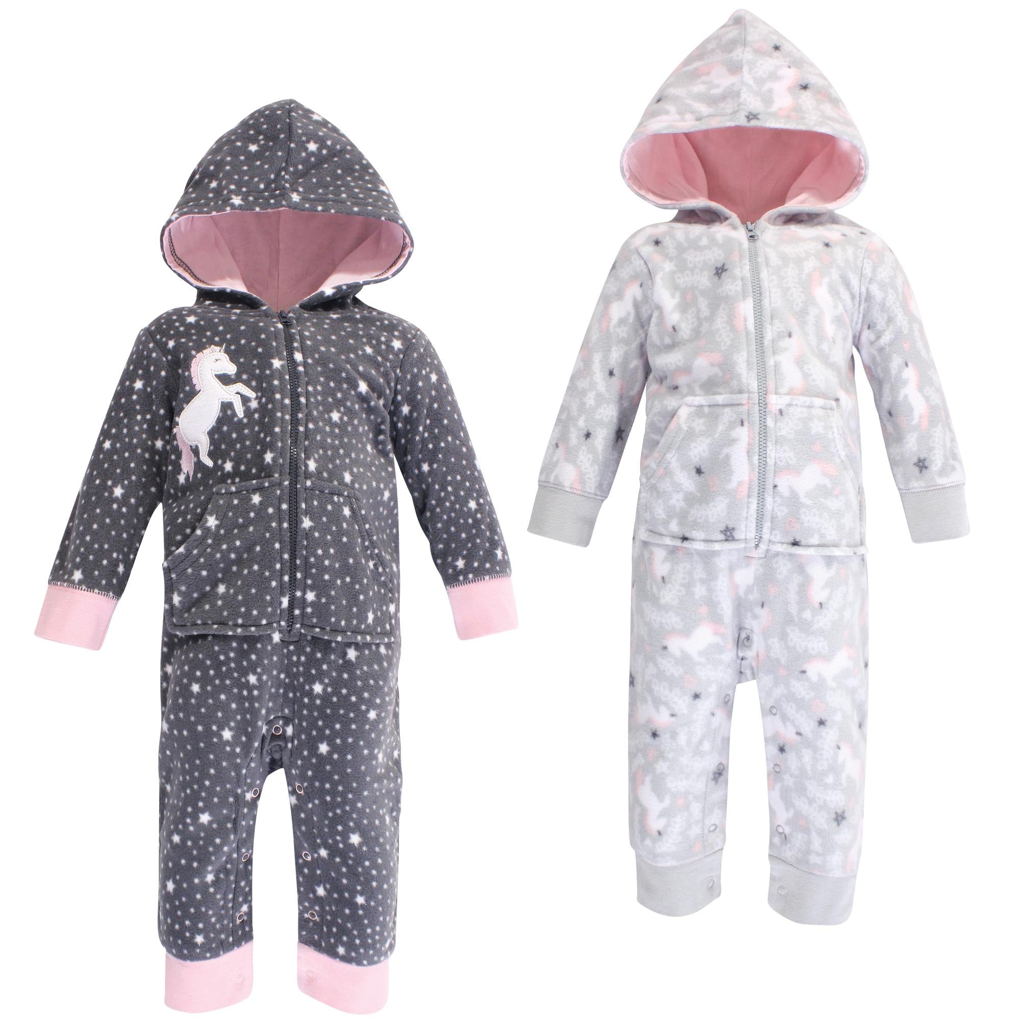 Girls Fleece Coveralls, Magic Unicorn Dreams