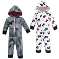 Girls Fleece Coveralls, Little Scottie Print