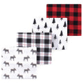 Boys Flannel Receiving Blankets Bundle, Wilderness Moose