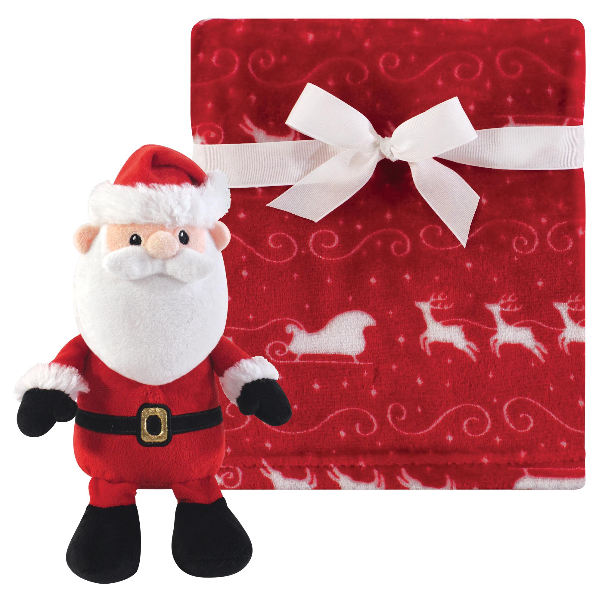 Unisex Toy and Plush Blanket Set, Jolly St. Nick
