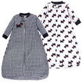 Girls Long Sleeve Fleece Sleeping Bag, Little Scottie Print