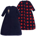 Boys Long Sleeve Fleece Sleeping Bag, Woodland Elk