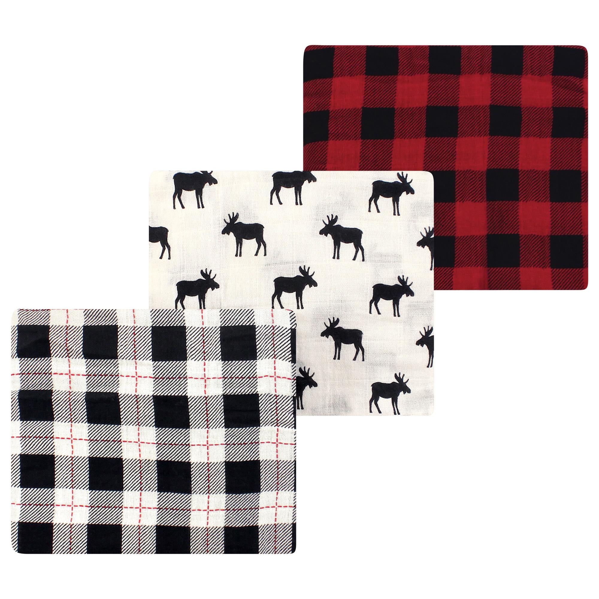 Boys Breathable Muslin Swaddle Blankets, Wilderness Moose