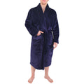 Boys Plush Shawl Collar Robe, Deep Sea
