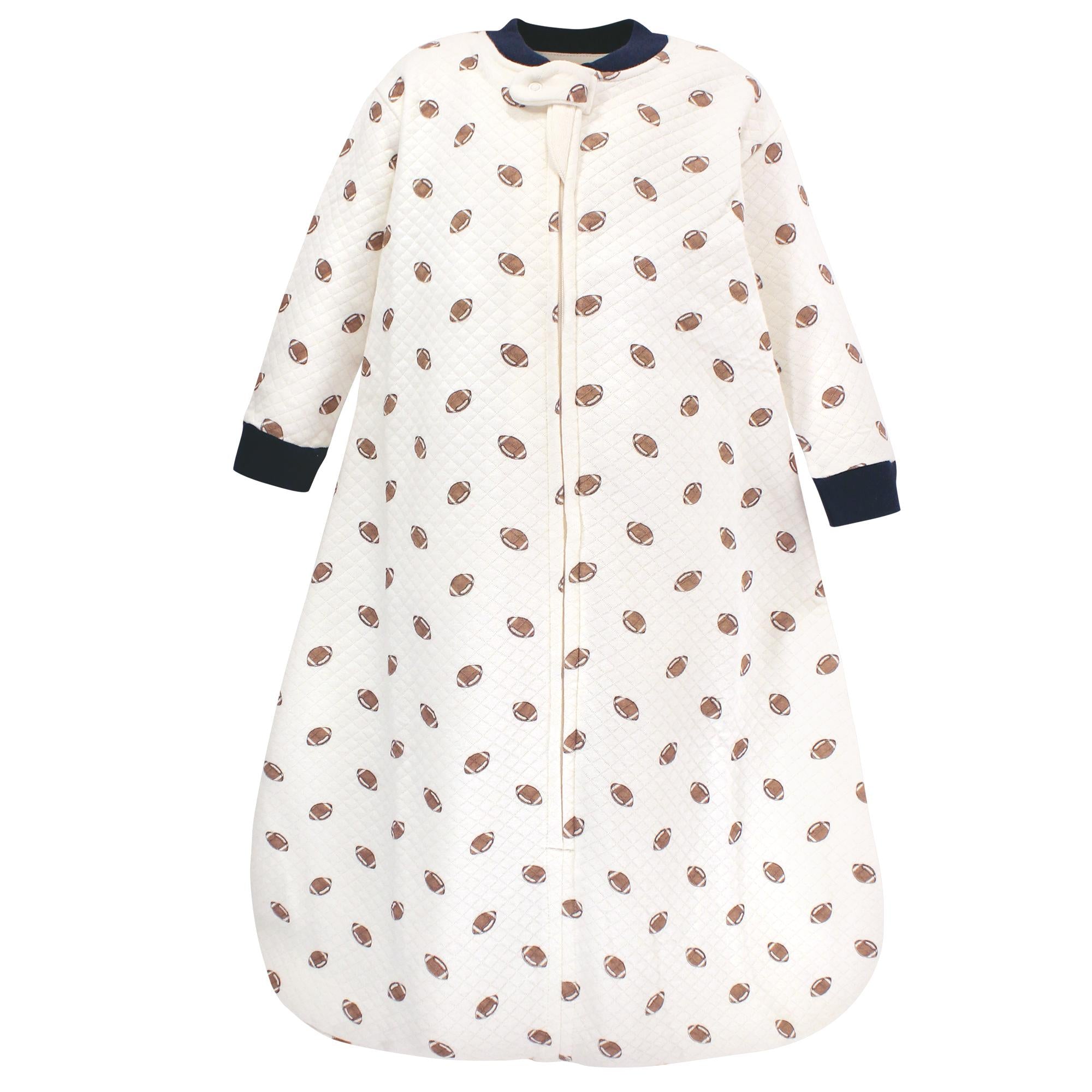 Boys Quilted Long Sleeve Sleep Sack, Gridiron Fun