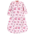 Girls Quilted Long Sleeve Sleep Sack, Rosy Midnight Bloom