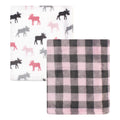 Girls Plush Blanket Bundle, Blush Forest Friend