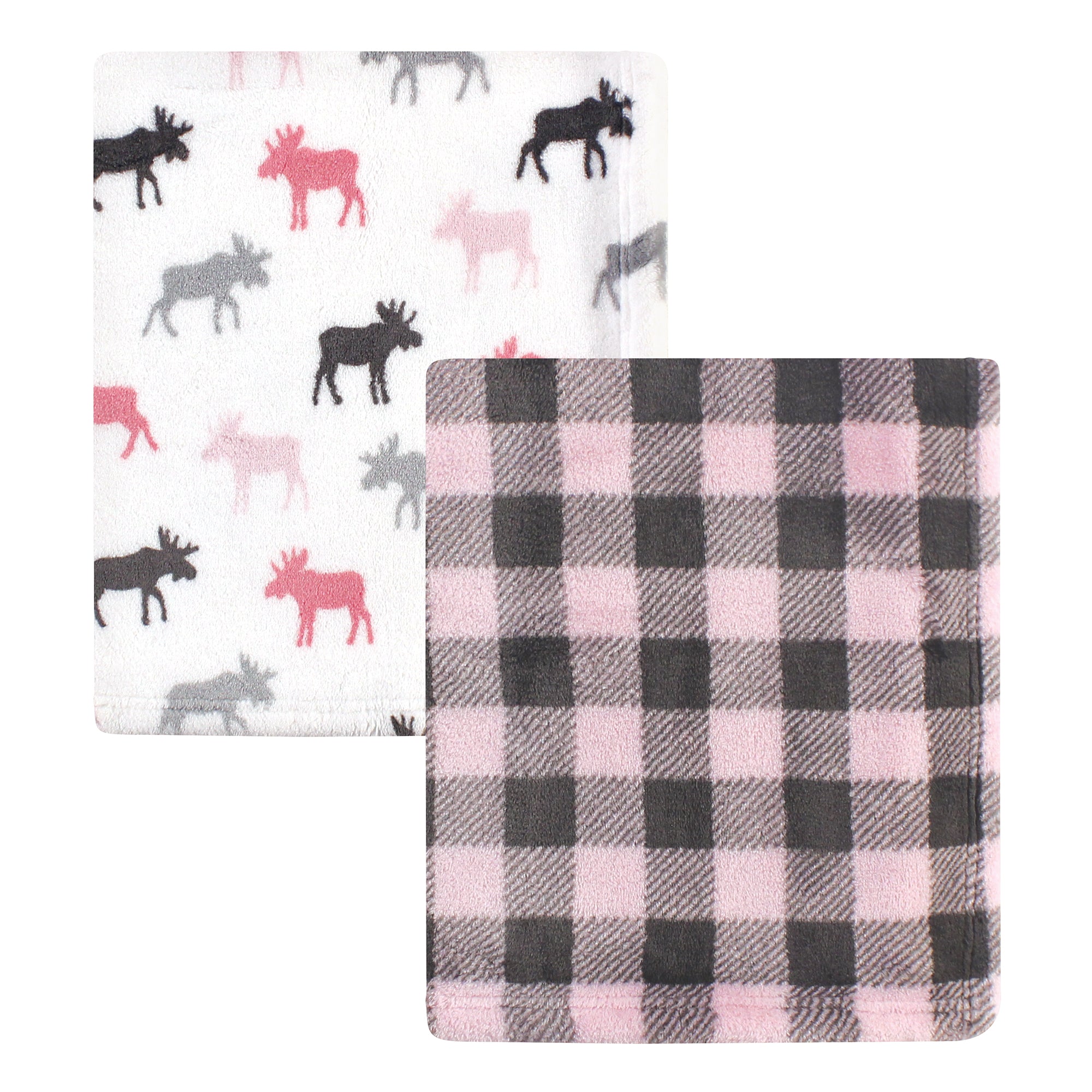 Girls Plush Blanket Bundle, Blush Forest Friend