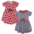 Girls Organic Dresses Set, Scarlet Floral