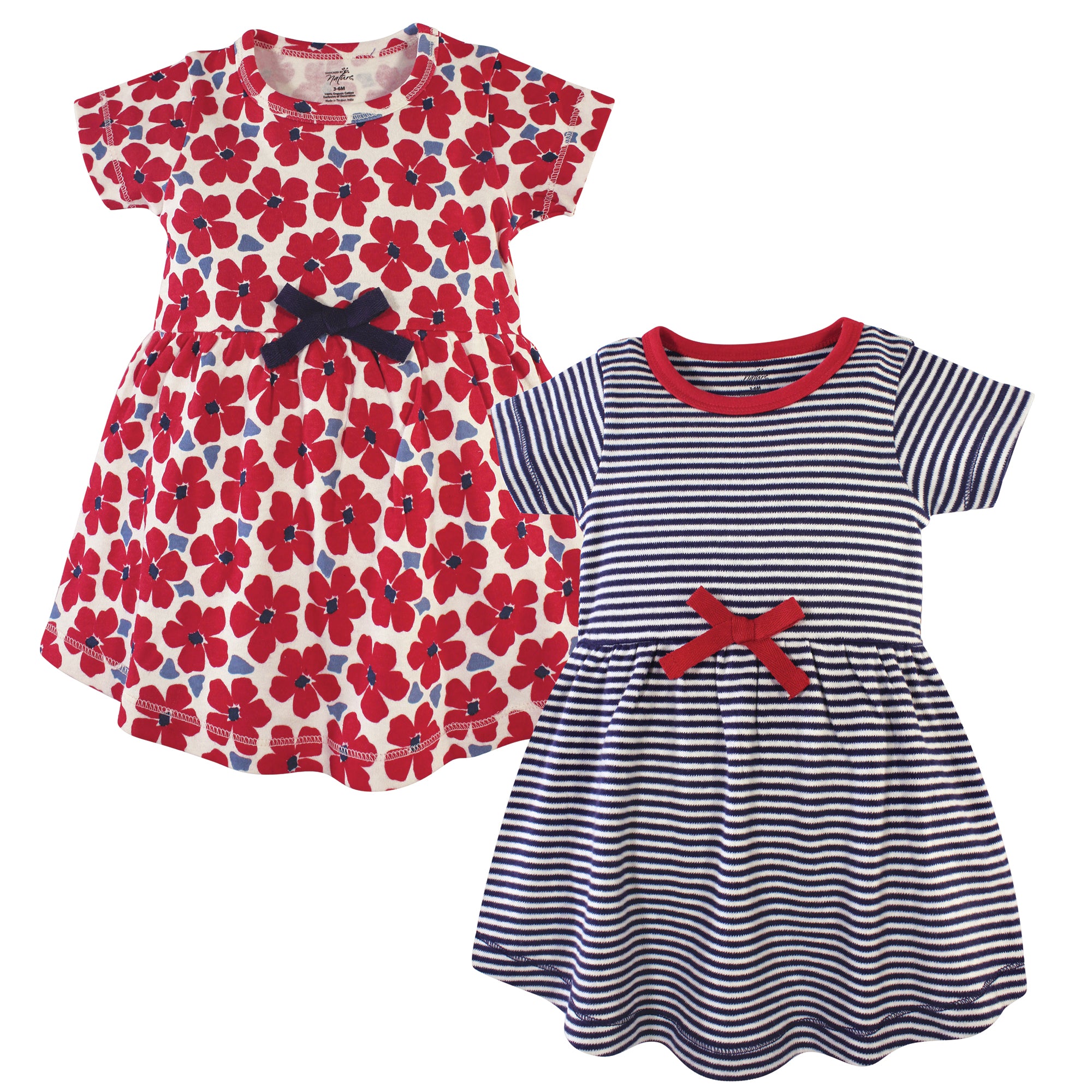Girls Organic Dresses Set, Scarlet Floral