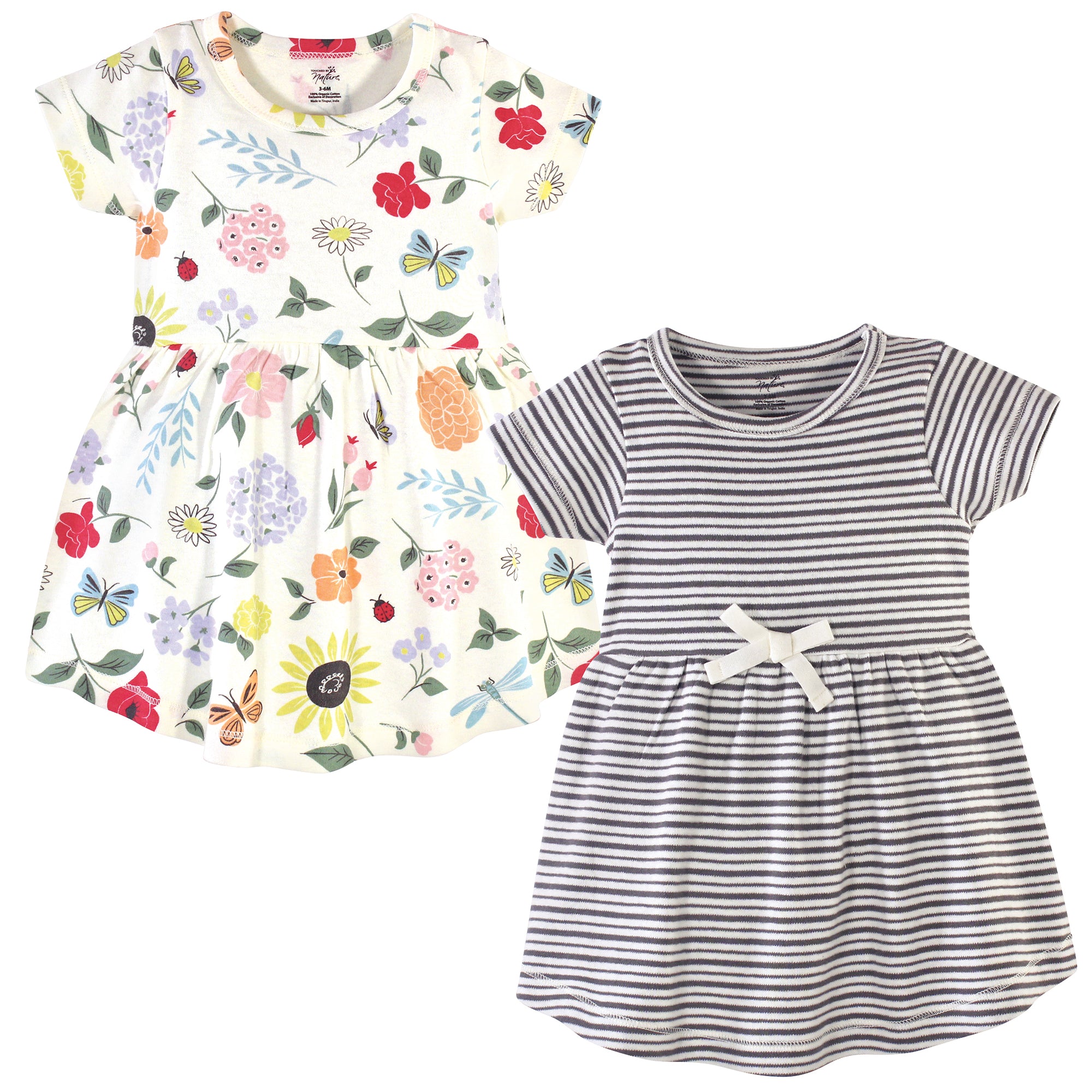 Girls Organic Dresses Set, Butterfly Meadow