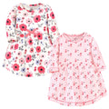 Girls Organic Dresses Set, Sunset Coral Meadow