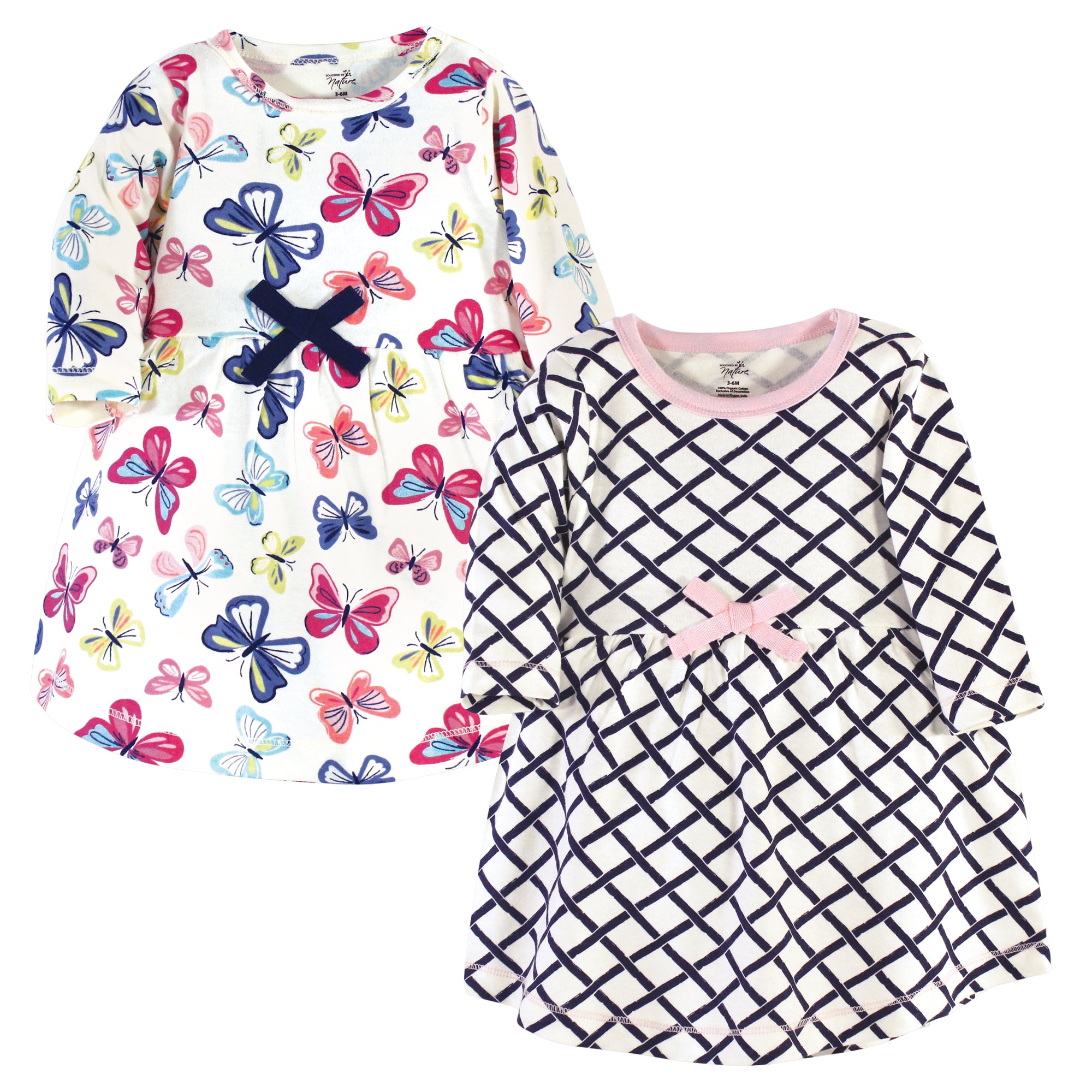 Girls Organic Dresses Set, Vivid Monarchs