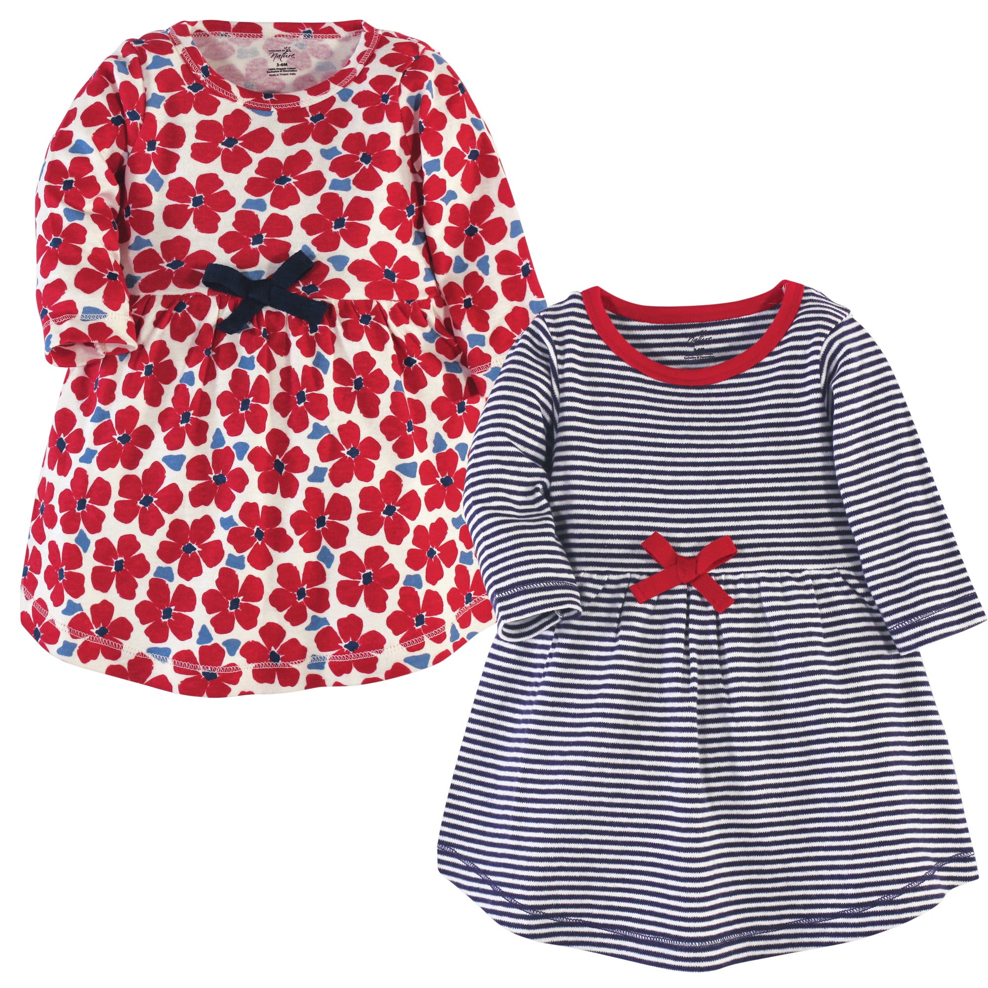 Girls Organic Dresses Set, Scarlet Floral
