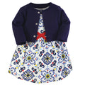 Girls Organic Dress and Cardigan Set, Glazed Terra