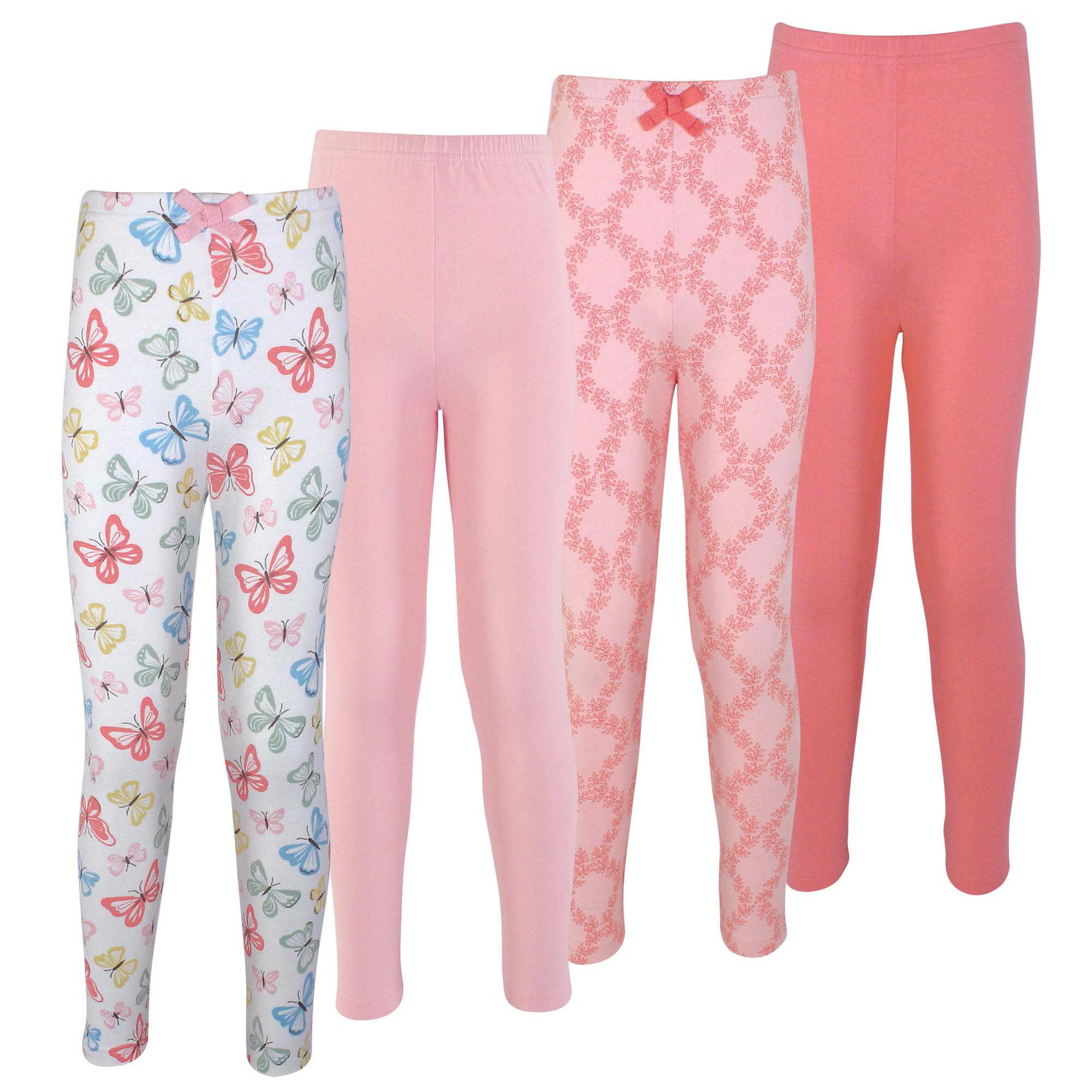 Girls Organic Cotton Leggings Set, Spring Monarchs