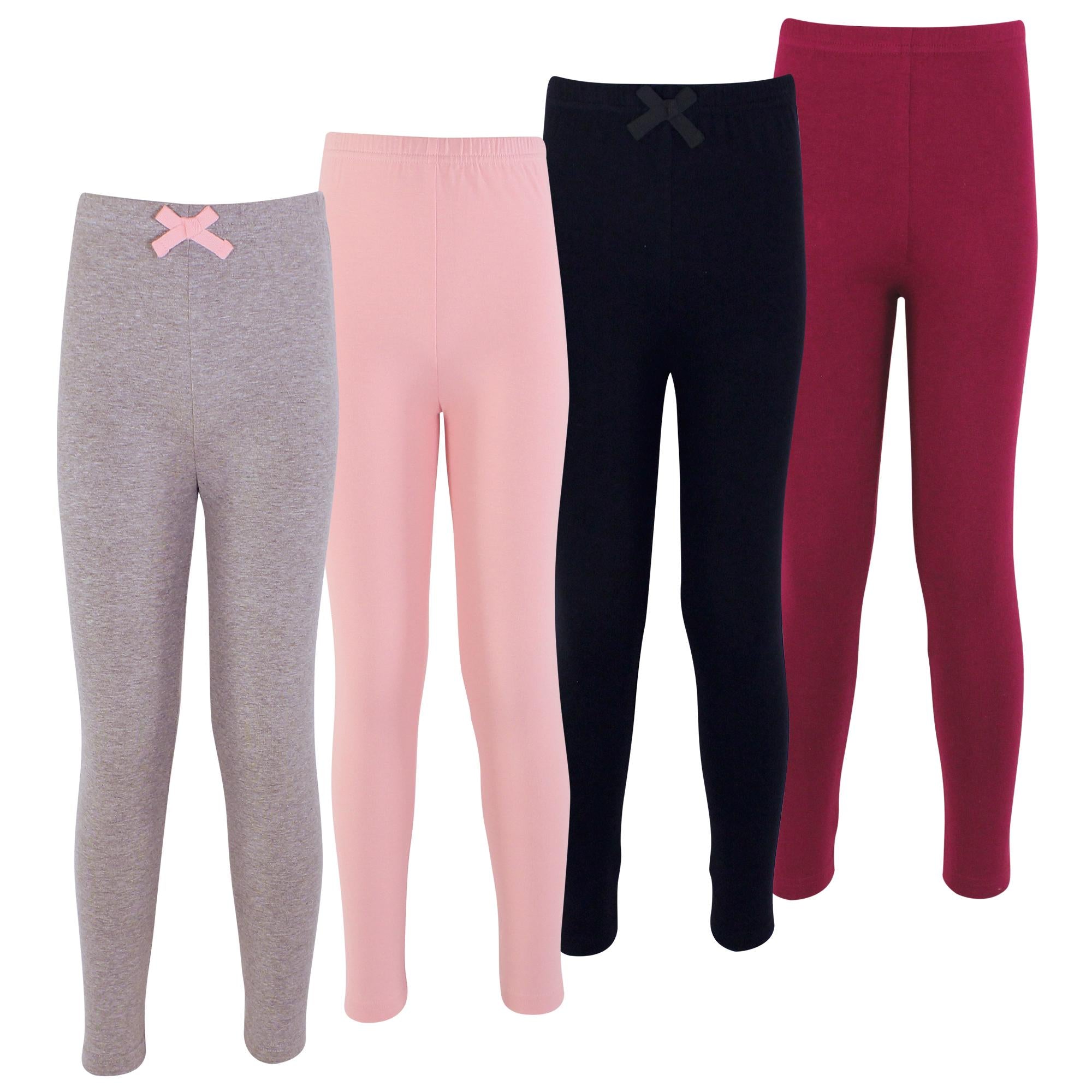 Girls Organic Cotton Leggings Set, Rosy Merlot
