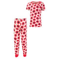Girls Organic Snug Fit Pajama Set, Scarlet Bloom