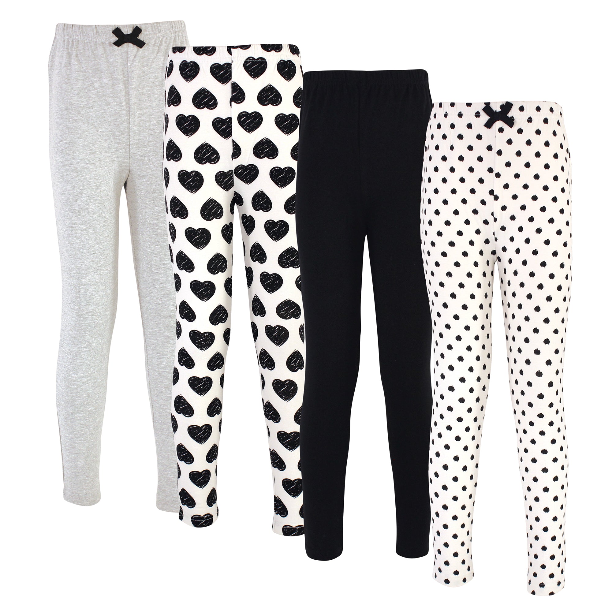 Girls Organic Cotton Leggings Set, Blushing Hearts