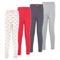 Girls Organic Cotton Leggings Set, Rainbow Speckles
