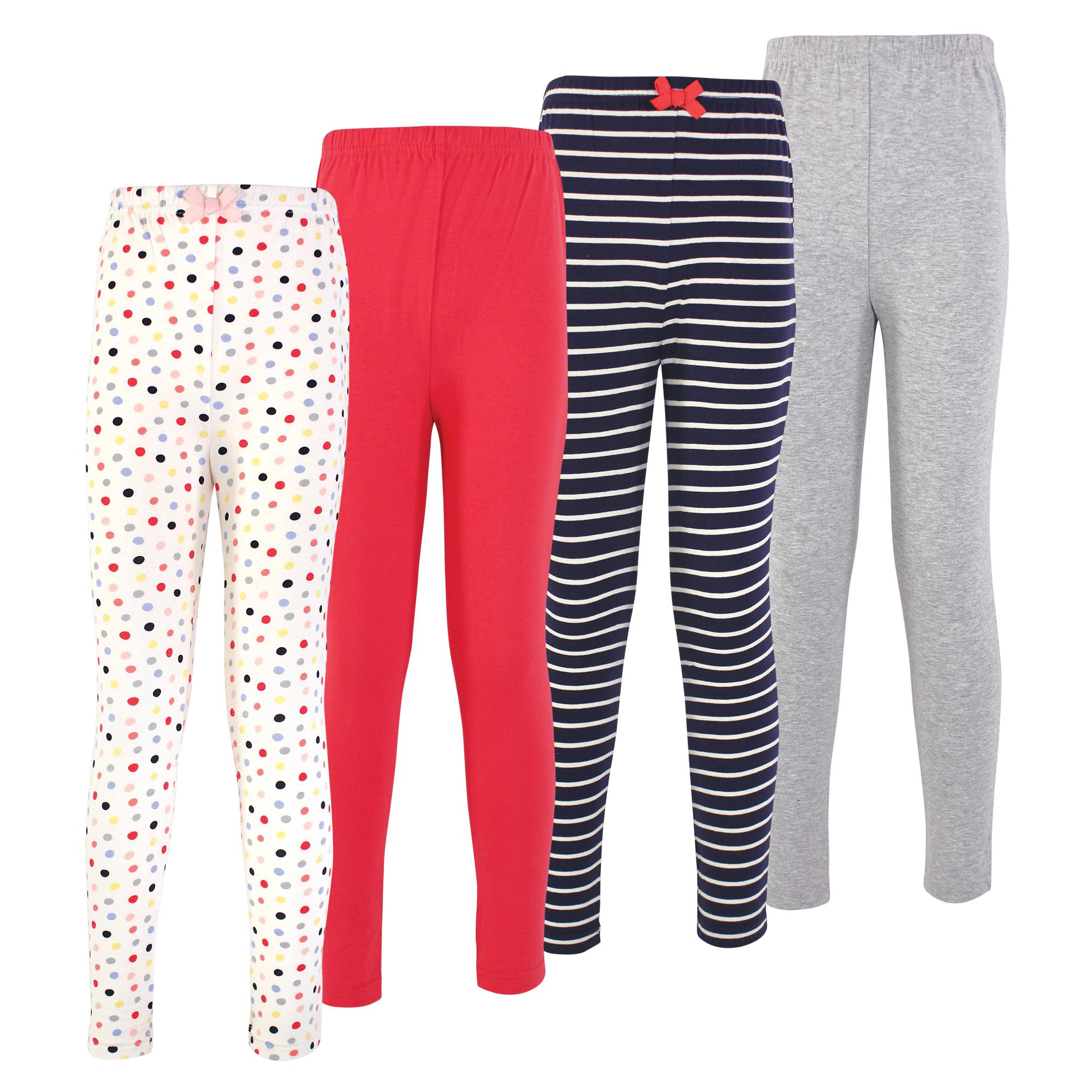Girls Organic Cotton Leggings Set, Rainbow Speckles