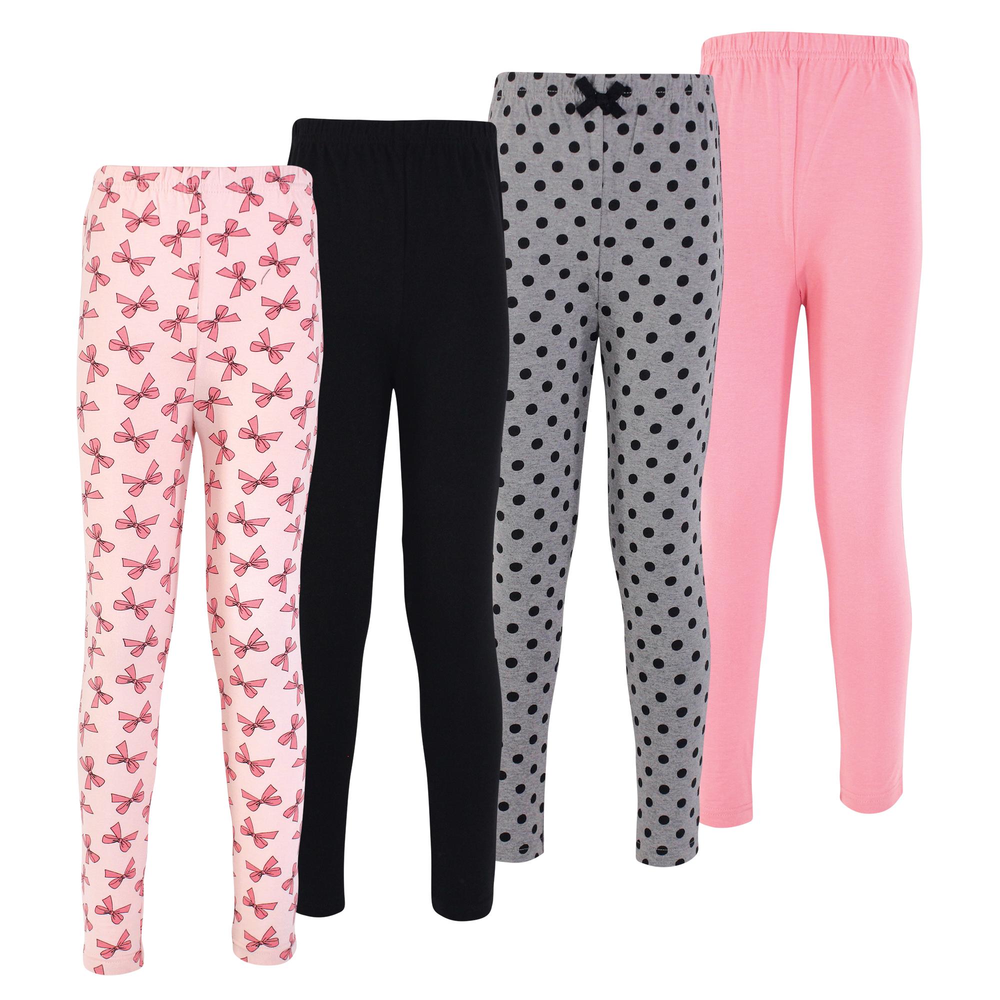 Girls Organic Cotton Leggings Set, Blush Ribbons