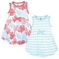 Girls Organic Dresses Set, Lagoon Garden