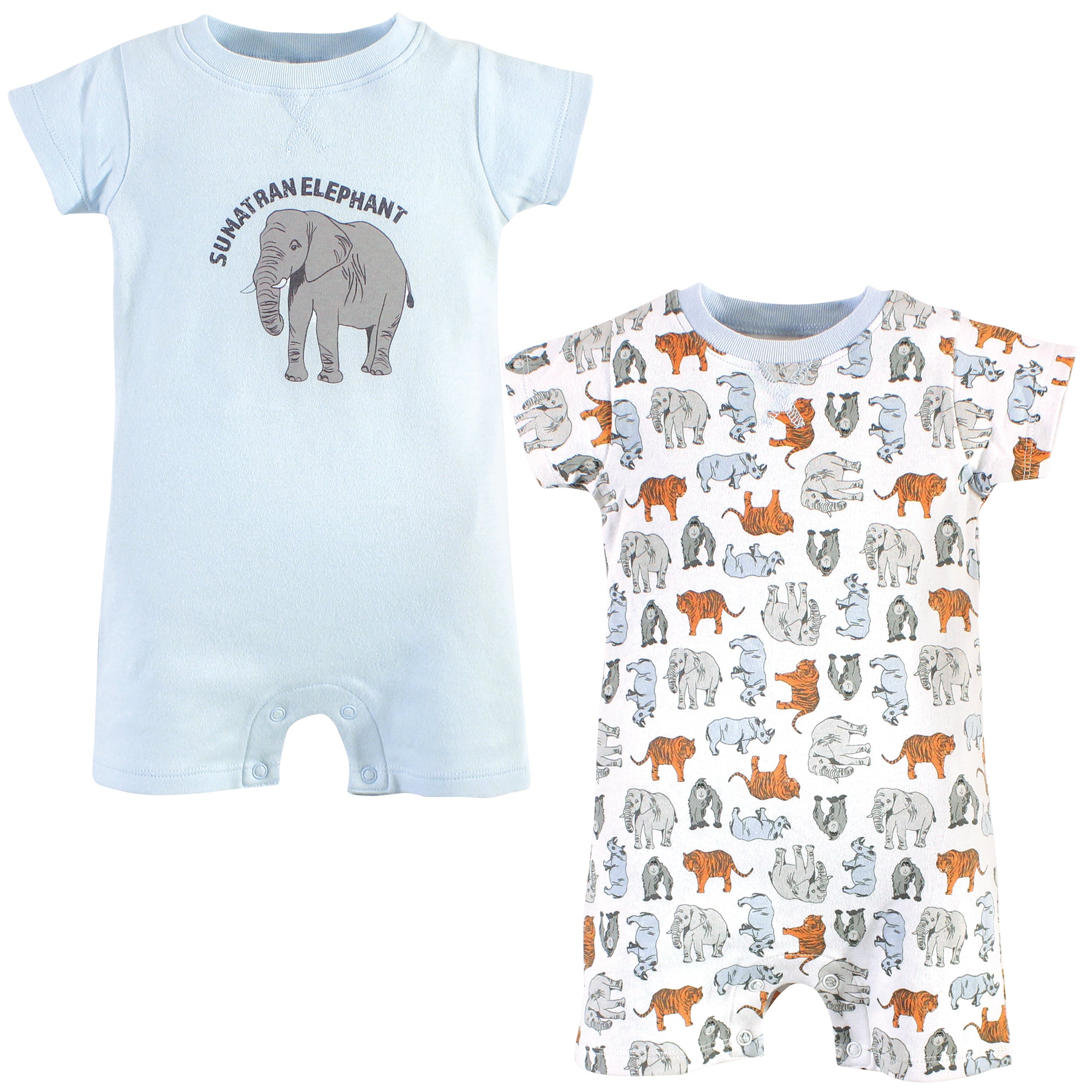 Boys Organic Rompers Set, Gentle Giant Grey