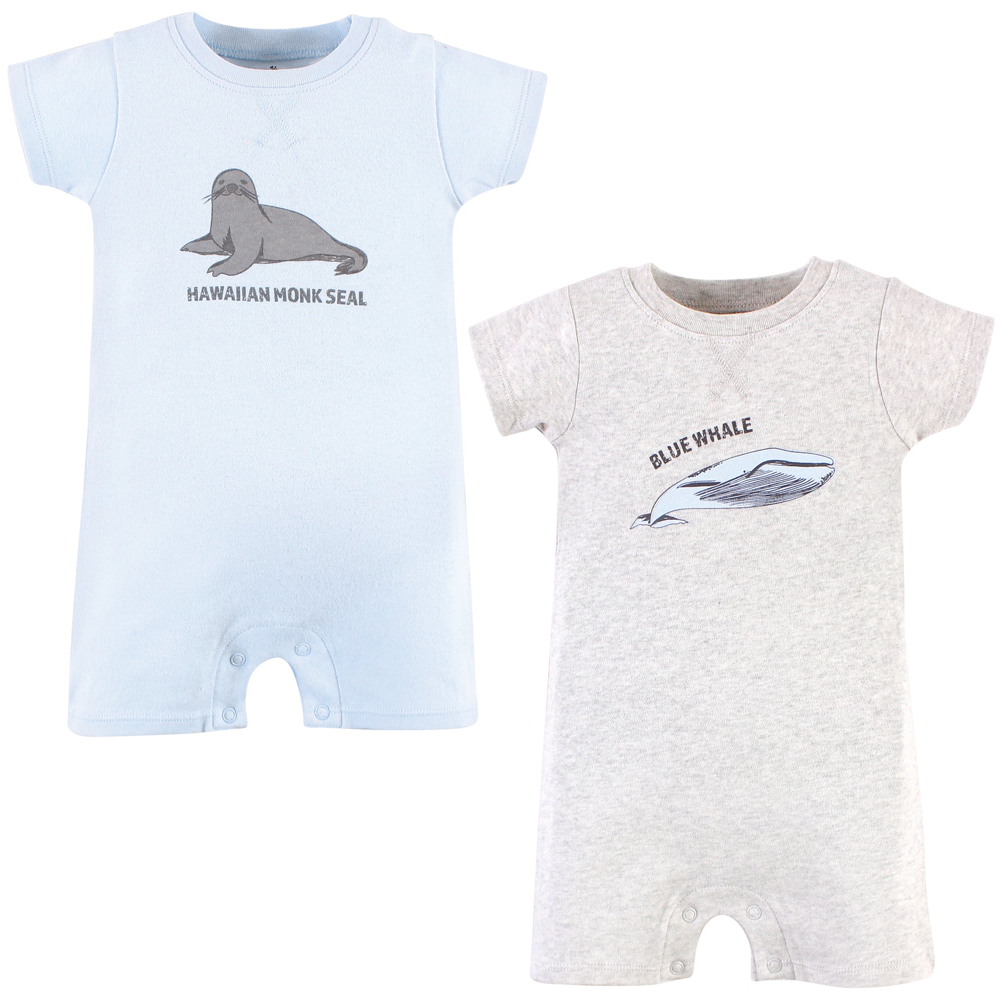 Unisex Organic Rompers Set, Oceanic Seal