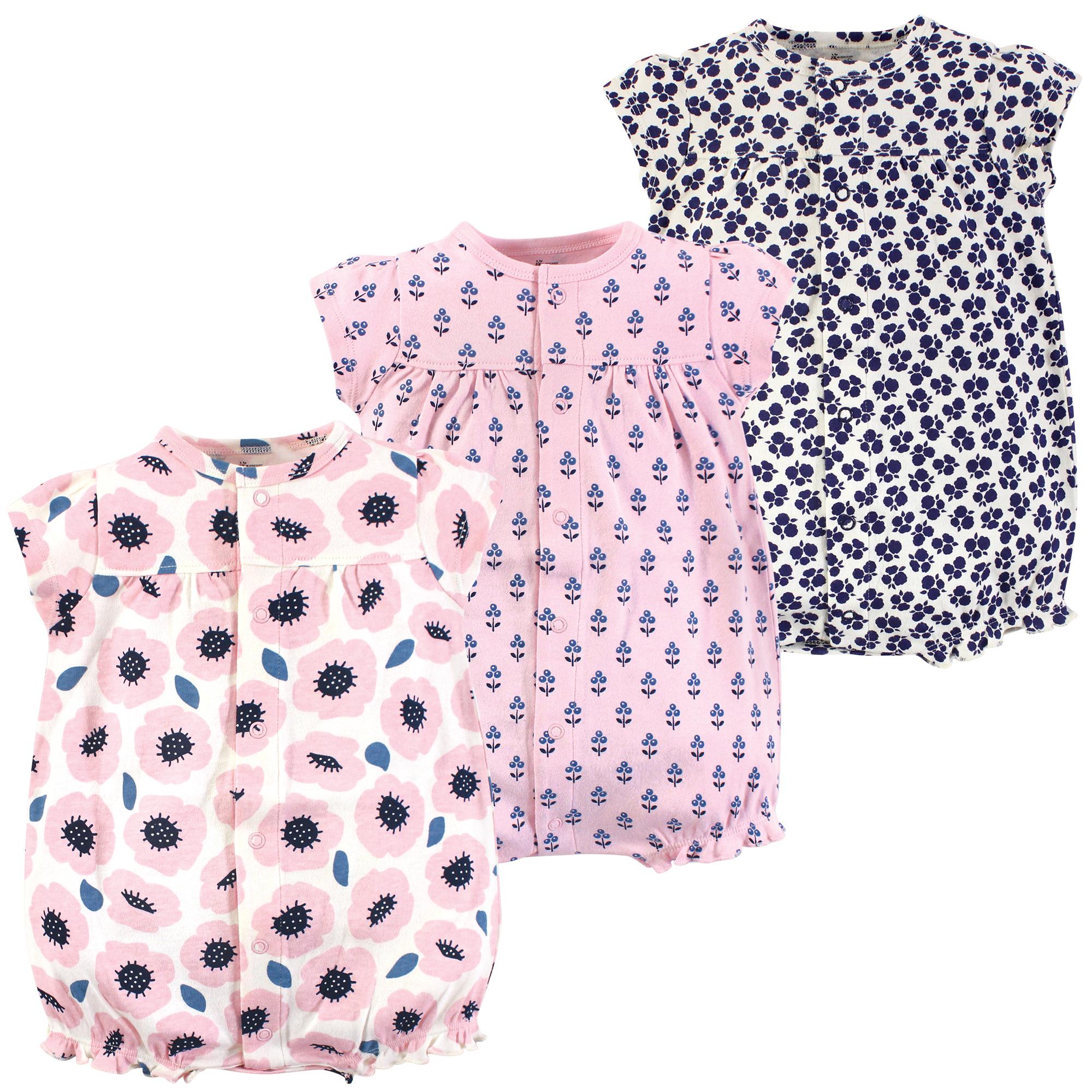Girls Organic Rompers Set, Spring Petals
