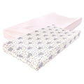 Girls Organic Changing Pad Cover, Blush Trunk Pals